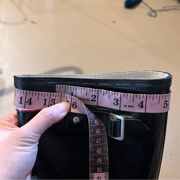 Hunter Extended Calf Tall Gloss Rain Boots Size 6 - Picture 9 of 13